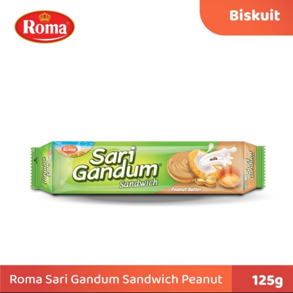 Roma Sari Gandum Peanut 115 Gr BISKUIT KACANG