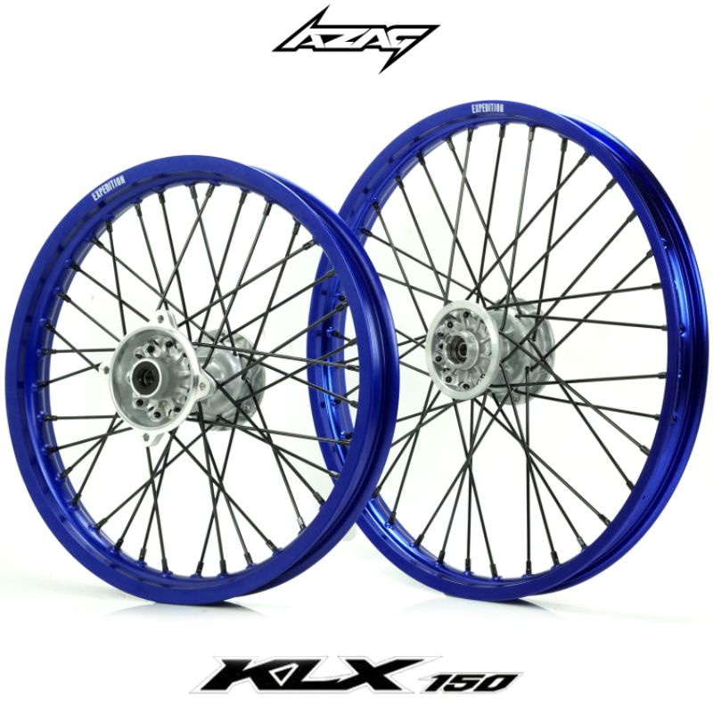 VELG SET KAWASAKI KLX 150 RING EXPEDITION 21/160-18/185 TROMOL ORI