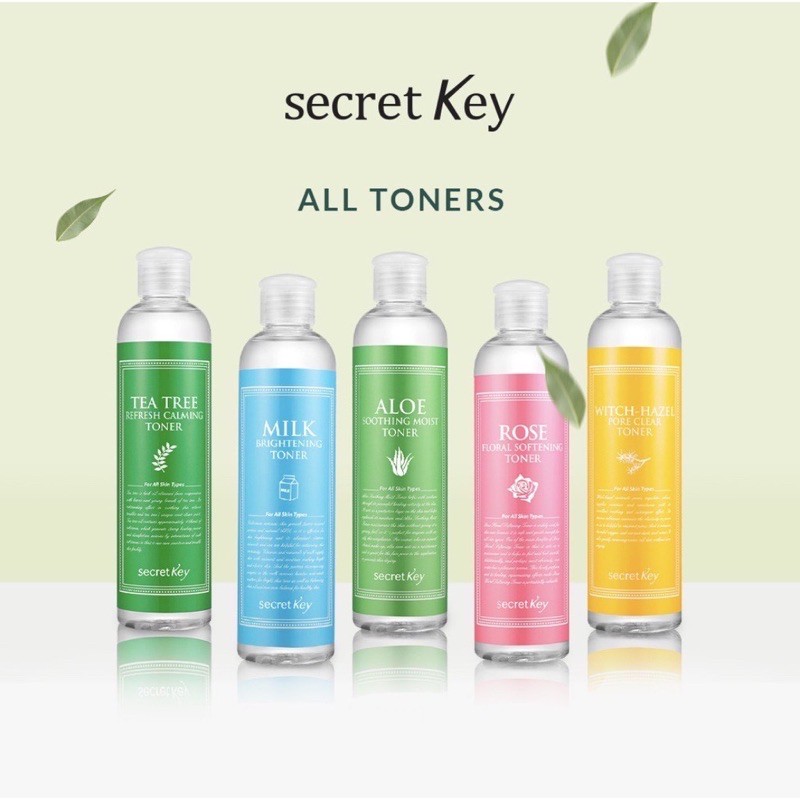 SECRET KEY TONER - ROSE FLORAL | WITCH-HAZEL | TEA TREE | ALOE | MILK 248ml