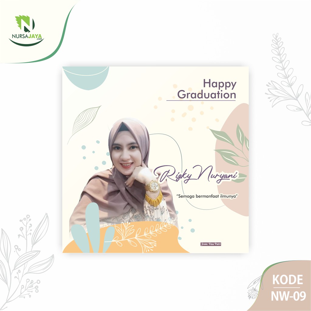 Hadiah Kado Wisuda Graduation Wedding Pernikahan  Ulang Tahun Birthday  Custom foto Murah - NW