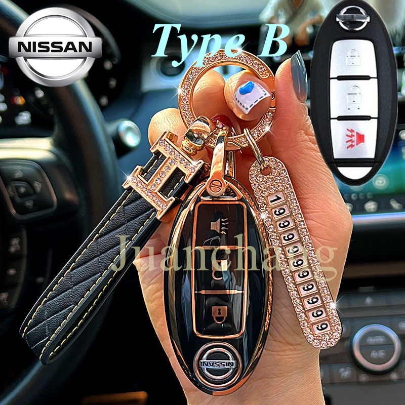 NAVARA Casing Kunci Mobil Untuk Nissan Qashqai Juke F15 J10 J11 X-Trail T32 T31 Nissan X70 Nisssan Terra Navick