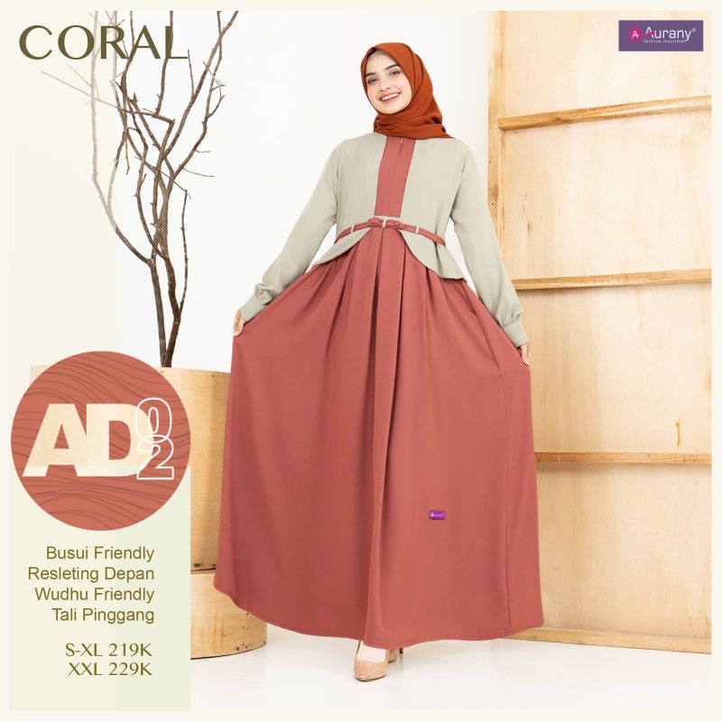 Gamis Aurany 2022 Terbaru Aurany AD 02 Gamis Remaja Trendy