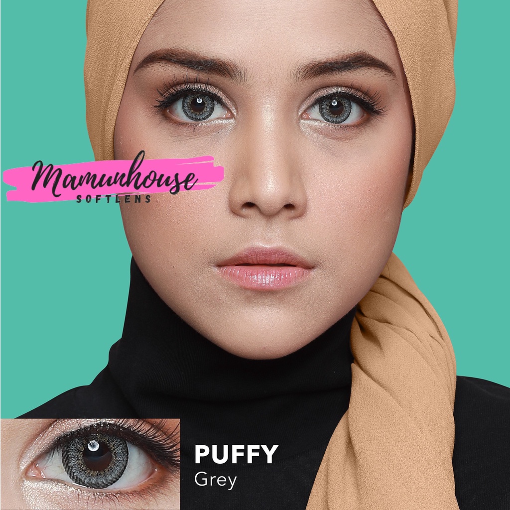 ORIGINAL Puffy 3 Tones Gray Brown Blue Green Violet Grey Softlens Pengantin soflens softlenses