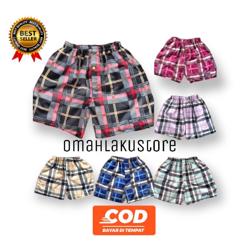 BOXER PRIA WANITA | CELANA PENDEK PRIA | BOXER UNISEX | BOXER MOTIF DEWASA | KOLOR PRIA | CELANA TARTAN