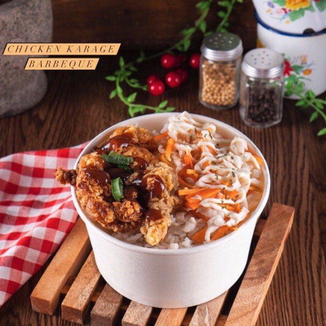 

Rice Bowl Chicken karage Barbeque