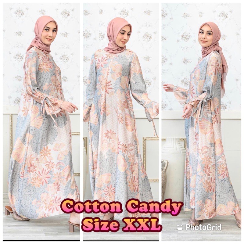Alyssa Dress Cotton Candy Ready Soon From Klamby Kupu-Kupu Series Size XXL