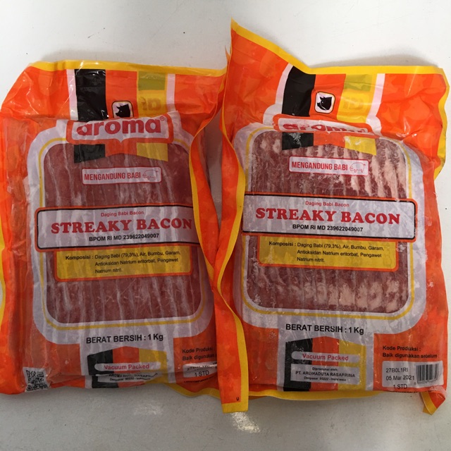 

STREAKY PORK BACON AROMA 1 KG (ORIGINAL)