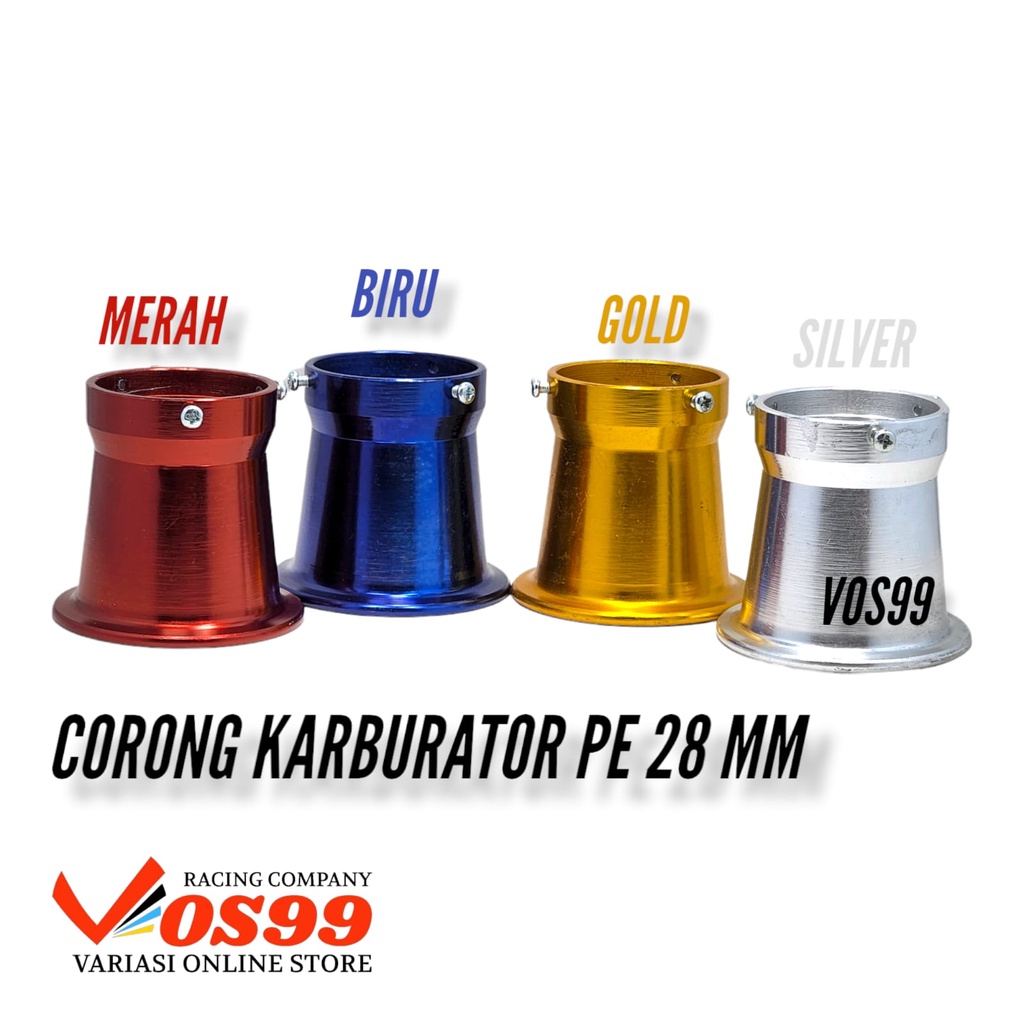 CORONG KARBURATOR PE 28 KARBU MODEL PANJANG FULL CNC