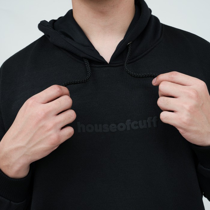 Houseofcuff Jaket Jumper Hoodie Sweater Kata Warna Hitam