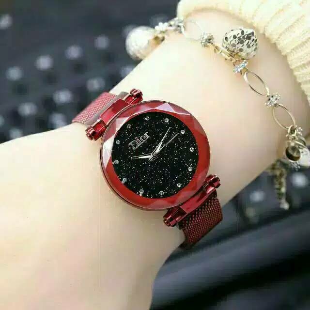 JAM TANGAN WANITA JAM RANTAI MAGNET JAM TANGAN ANALOG IMPORT JAM MURAH HARGA GROSIRAN