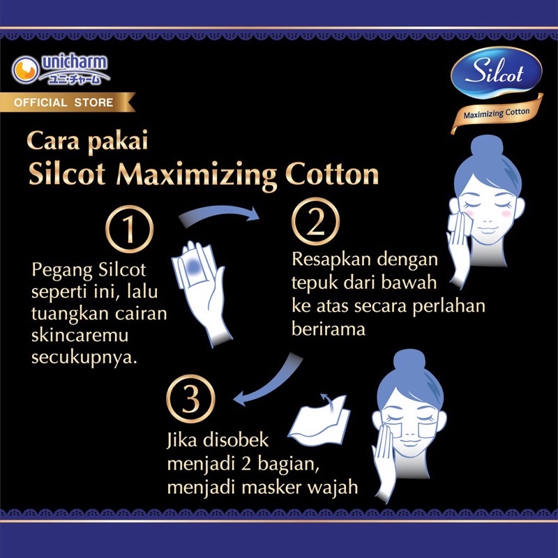 Silcot Maximizer Cotton 40 Pcs BPOM - FACIAL COTTON / KAPAS WAJAH / KAPAS KECANTIKAN UNICHARM