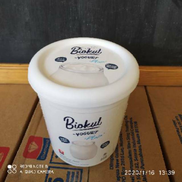 Jual Yogurt Biokul Stirred Plain 1 Liter (semi kental)