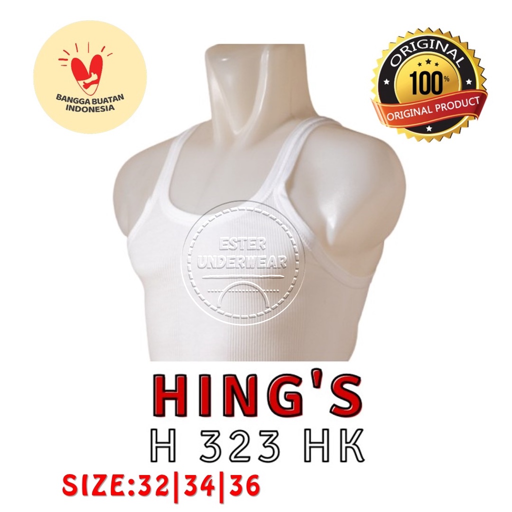 SINGLET PRIA HINGS HIJAU H 323 HK MODEL SALUR  KATUN ISI 1 PCS