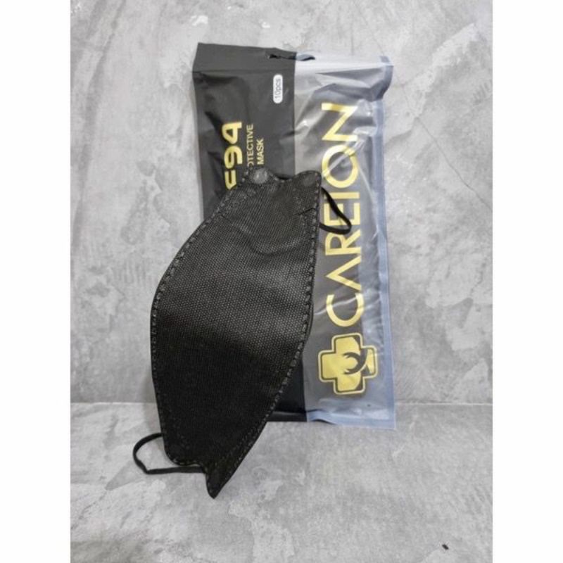 masker KF 94 hitam / putih / grey careion premium tali senada 10 pcs