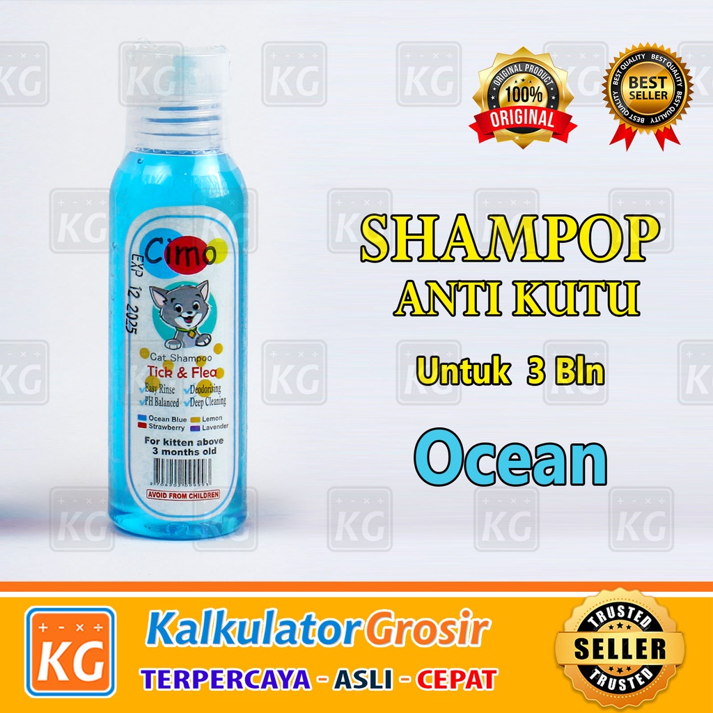 Shampo Anti Kutu Kucing Untuk Kitten Cimo Tick &amp; Flea Cat Shampoo For Kitten 100ml Sembuh Total Tanpa Obat