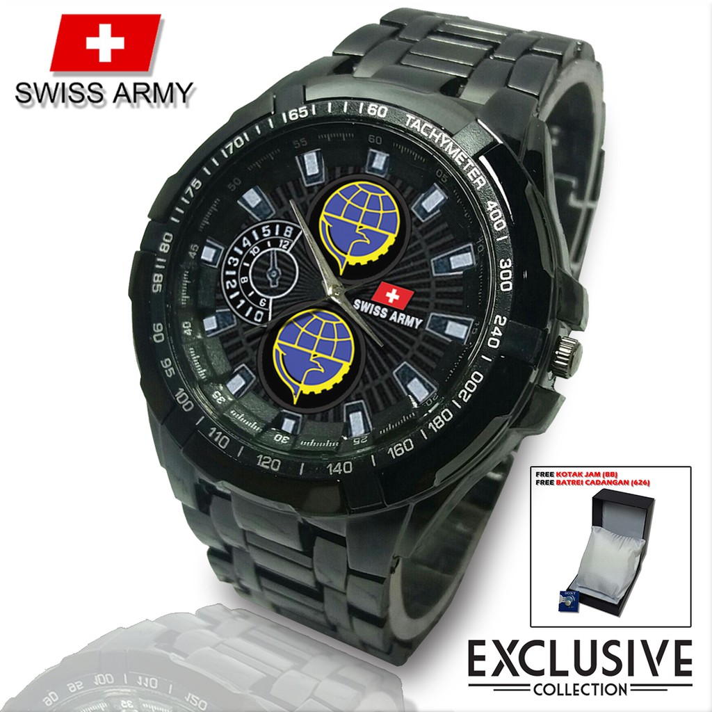 (Istimewa Bossque) Jam DISHUB Rantai Sport (Black Doff)