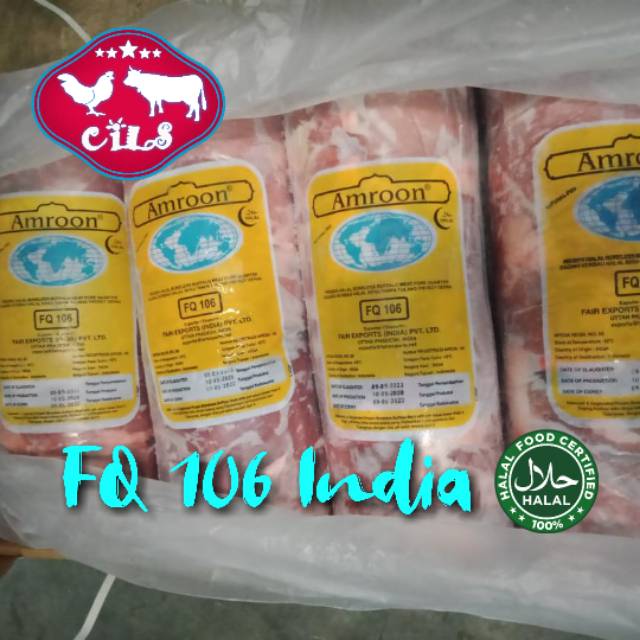 Daging Kerbau FQ Bulog Kode 106/105 India 100% Halal