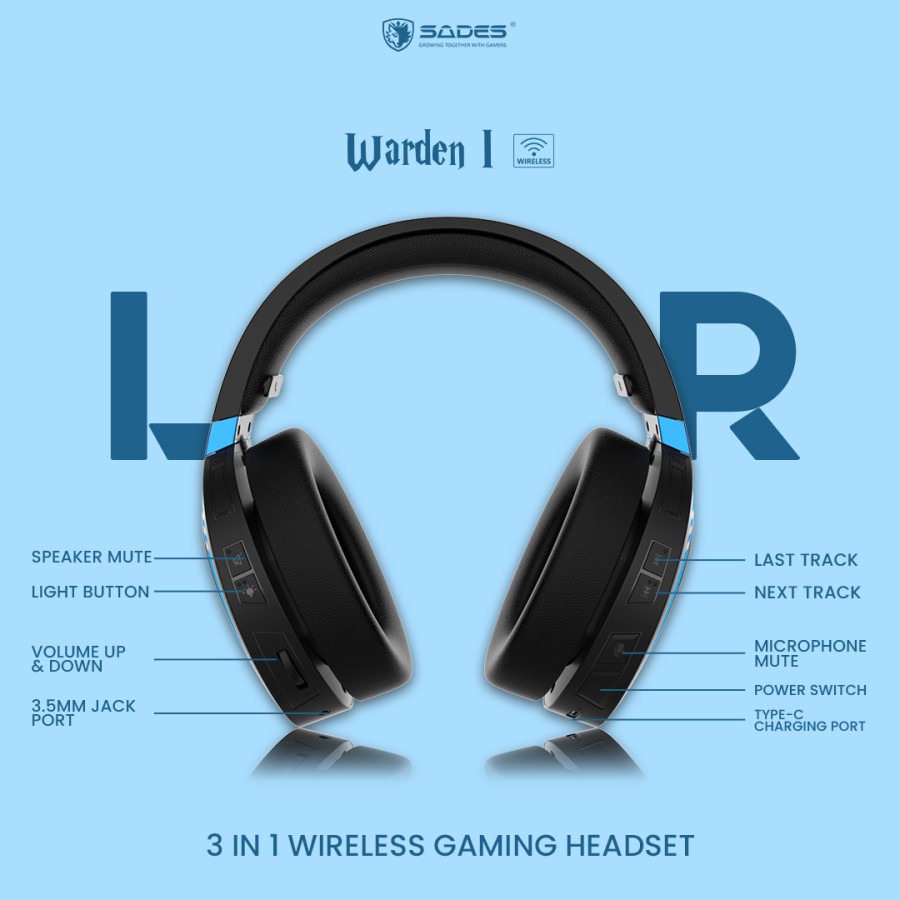 Sades Warden 1 3in1 Connection Gaming Headset