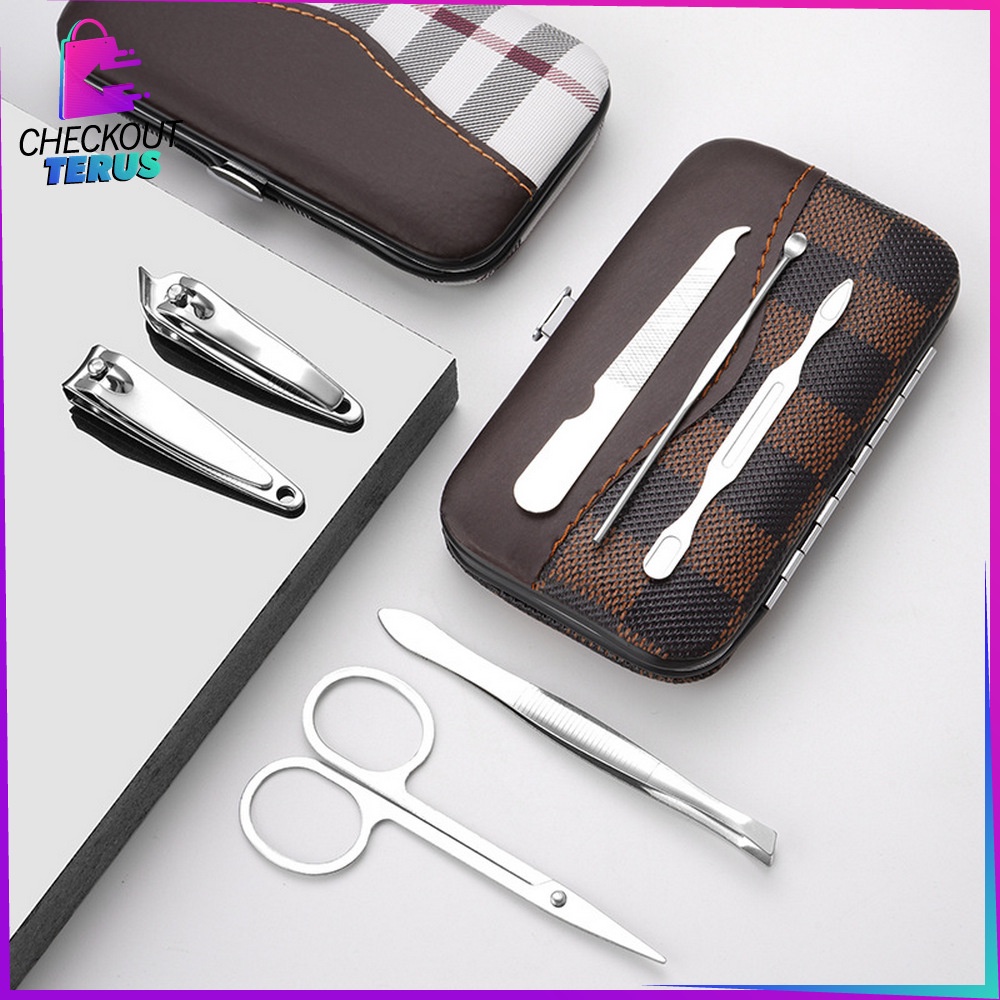 CT K63 Manicure Pedicure Set 7 in 1 Bahan Stainless Stell Dengan Dompet Perawatan Kuku Set Gunting Kuku Portable Nail Art Tools Set