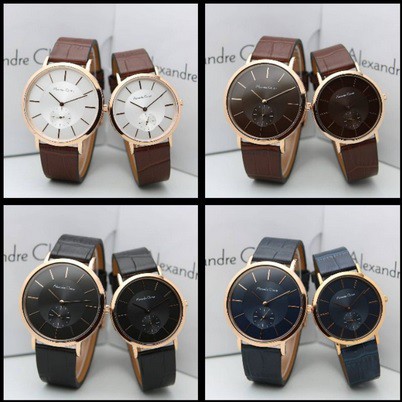 Original Alexandre Christie Jam tangan Couple AC8575/ ac 8575