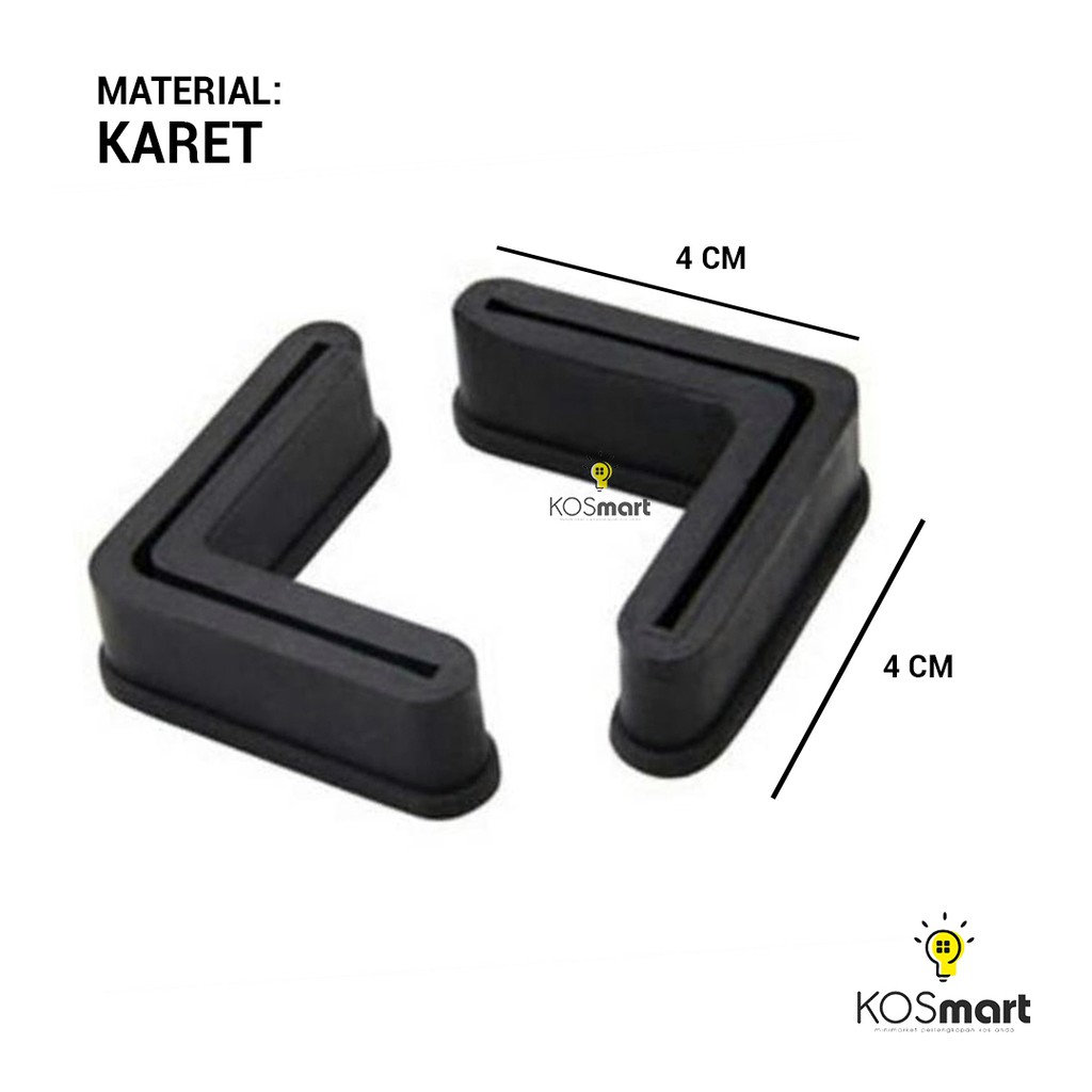 Kaki karet siku/ karet meja/ kaki meja/ kaki rubber siku 4cm x 4cm (isi10pcs)