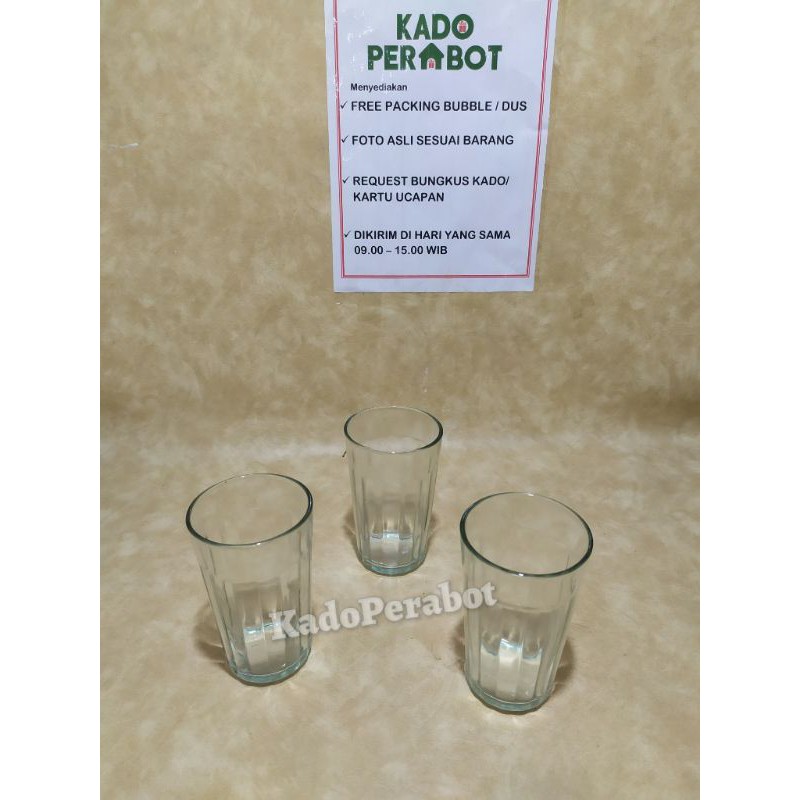 Gelas es polos gelombang- gelas es doger - gelas es cincau