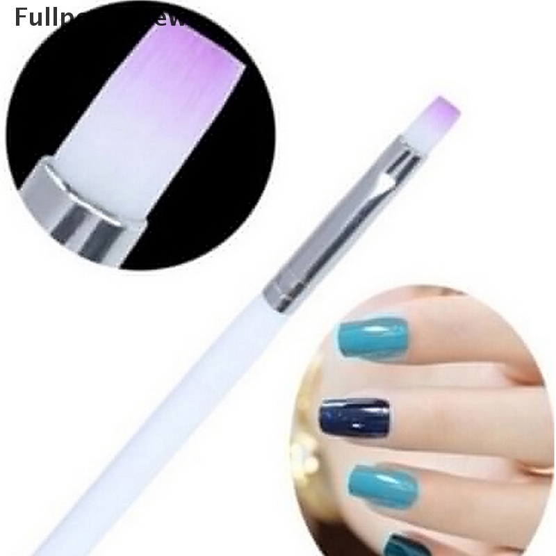 (FULL) 2pcs / Set Kuas Lukis Kutek Gel UV Bahan Akrilik Untuk Nail Art / Manicure DIY