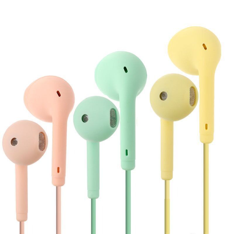 EARPHONE U19 HANDSFREE HEADSET MACARON EXTRA BASS MATE COLOR HP028 (KIMIKO)