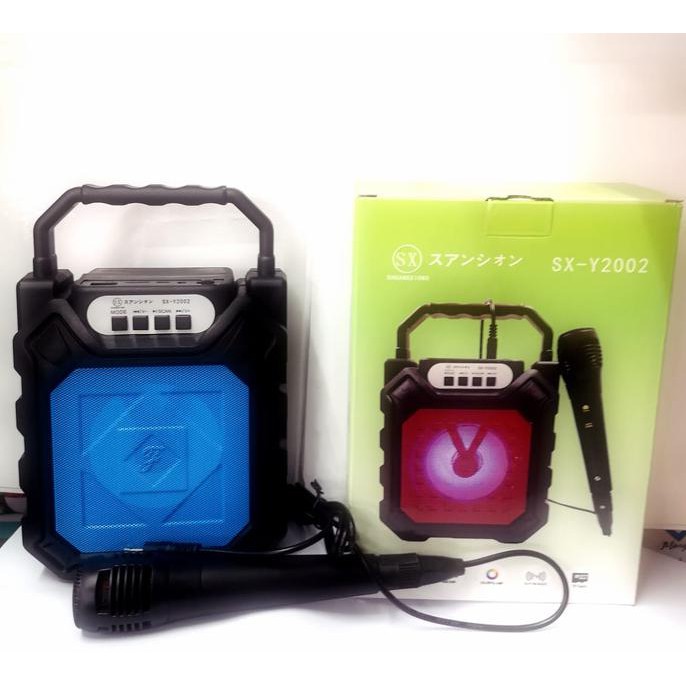 Speaker Aktif Bluetooth Sx Y2002 Plus Microphone-Speaker bluetooth+Mic Termurah