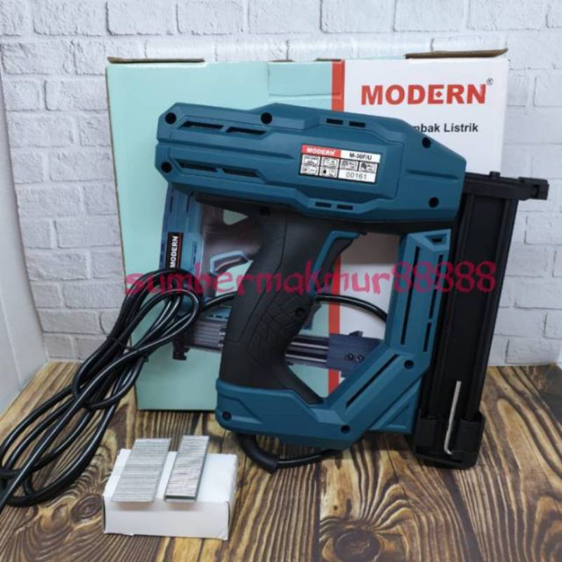 

Mesin Staples Electric Modern/ Paku Tembak Listrik M 30F/U Gun Tacker Nail M30FU M-30F/U