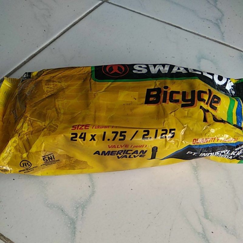 Ban dalam sepeda 24x1.75/2.125 Swallow