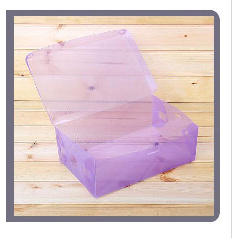 ☀INDOLAND☀ R001 Kotak Tempat Sepatu PVC Transparant Box Serba Serbi Portable Susun Rak Sendal Murah