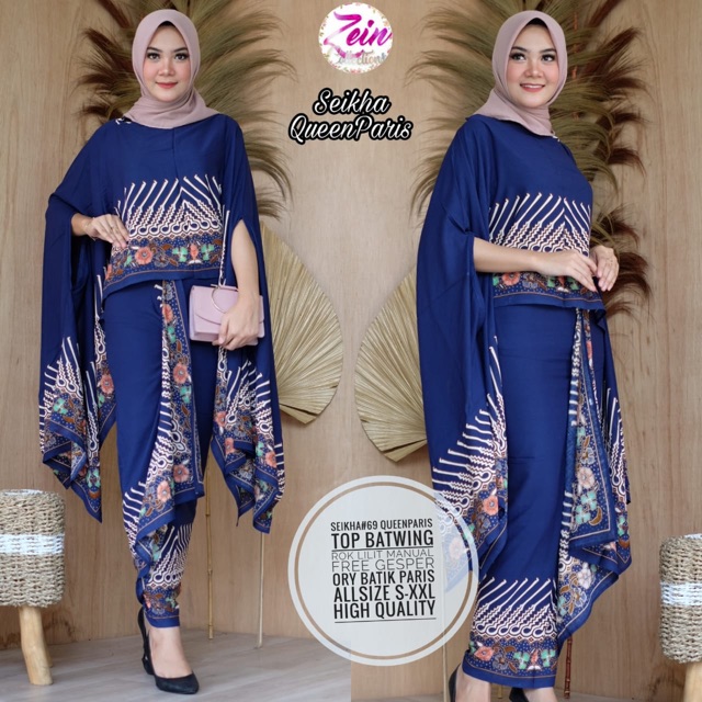 Sheika Paris Set / Set Batik Kondangan / Baju Batik Set - Zein
