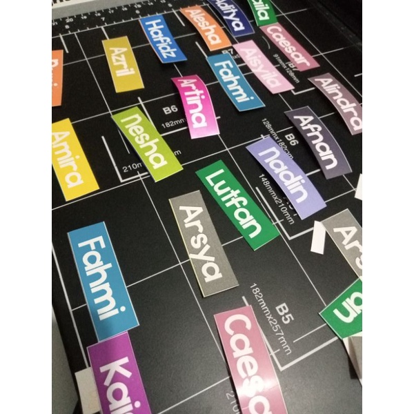 

Stiker Nama Water Proof