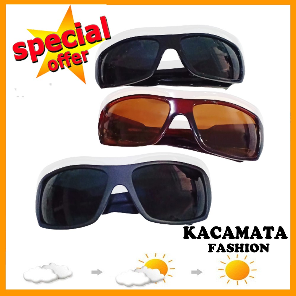 Kacamata Hitam Fashion Pria Wanita Simpel Sunglasses Sprot Kaca Mata Hitam Gaya Trendy