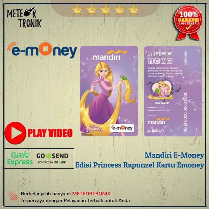 MANDIRI E MONEY MANDIRI EMONEY KARTU E MONEY MANDIRI KARTU EMONEY MANDIRI EDISI RAPUNZEL MT 29