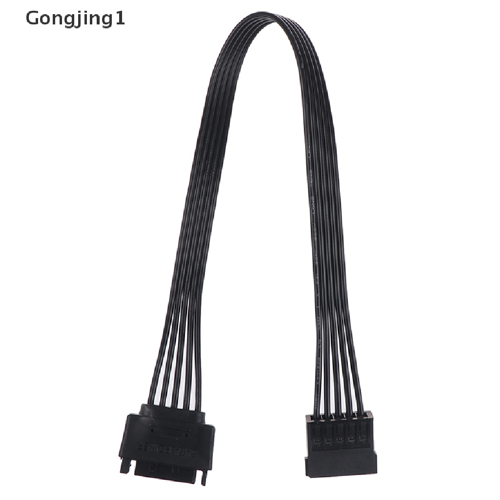 Gongjing1 Kabel Power Supply Hdd Ssd Sata 15pin Male Ke Female Panjang