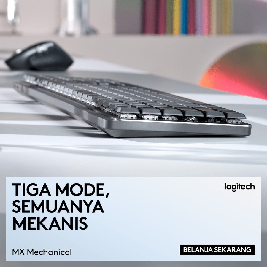 Keyboard Wireless Logitech MX Mechanical illuminated Wireless Keyboard Full Size - Garansi Resmi Logitech 1 Tahun