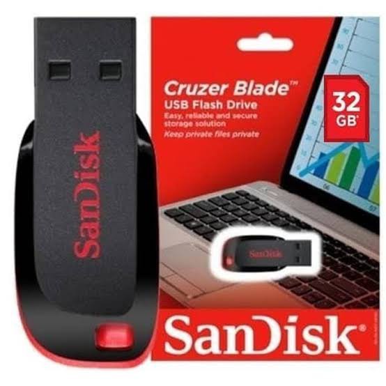 SanDisk Cruzer Blade 32GB USB 2.0 Compact Design USB Flash Drive Flashdisk