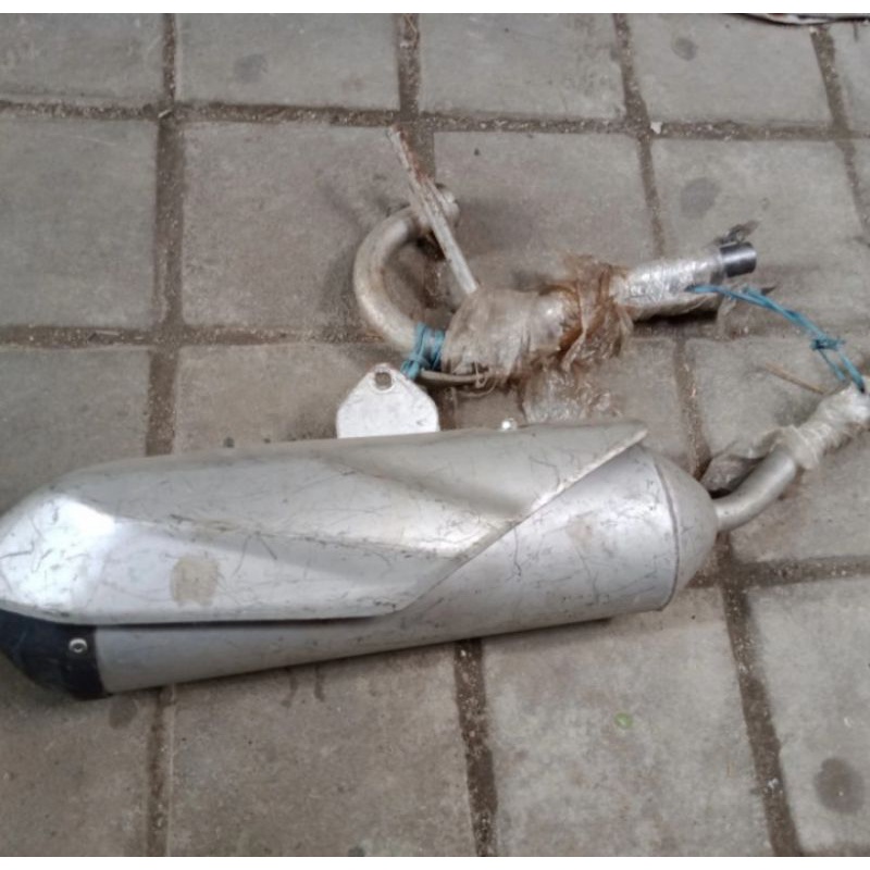 knalpot standar KLX bf original copotan