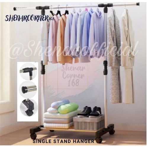 SHENAR RAK GANTUNGAN BAJU SERBAGUNA PORTABLE  UNIK / STAND HANGER BAJU TOPI TAS /JEMURAN GANTUNG / SINGLE STAND HANGER,SHENARCORNER168