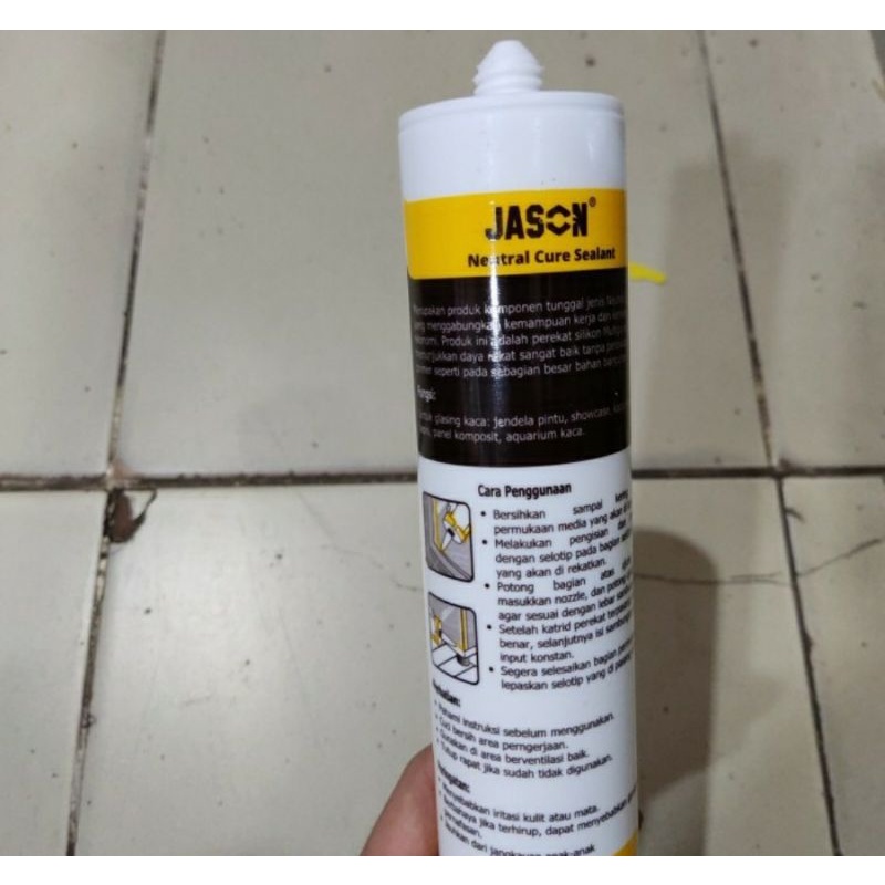 

Lem Kaca Silicon JASON warna bening