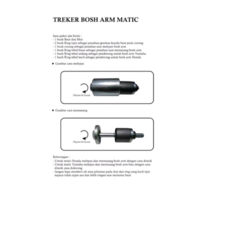 Treker Bosh ARM Alat Bongkar Pasang Bosh Arm Matic