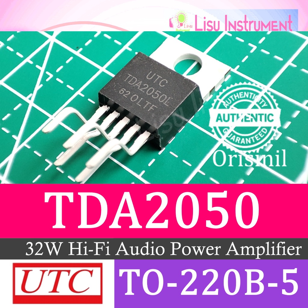 Original  TDA2050 TDA2050L UTC2050 32W HI-FI Audio Power Amplifier UTC TO-220B-5