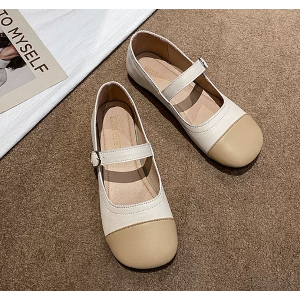 SS2233 Flat Shoes Wanita Fashion Import TT Ballerina Slip On Ready Jakarta Bisa COD (With Box)