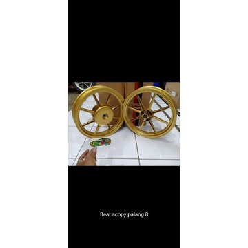 Velg Vrossi Beat scopy vario 110 vario 125 150 led Palang 8 warna gold