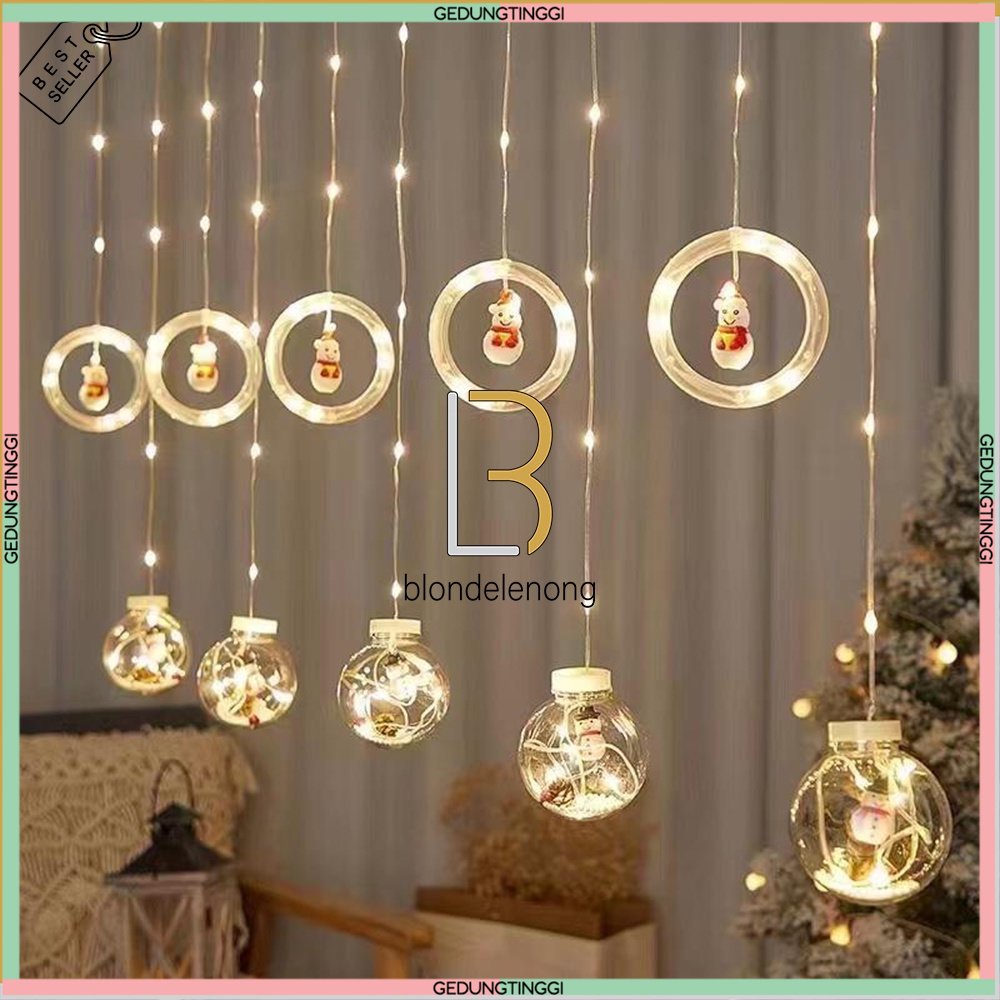 Lampu Tumblr Tumbler Led Let Lid Lhe Red Lamp Dekorasi Hias Tema Pohon Santa Snowman Natal Christmas Tree Tirai Gantung Warna Warni Warm White Kuning Merah Biru Lamp Kabel Transparan Putih Rumah Cafe Kafe Taman Kedap Kedip Kelap Kelip Anti Air Waterproof