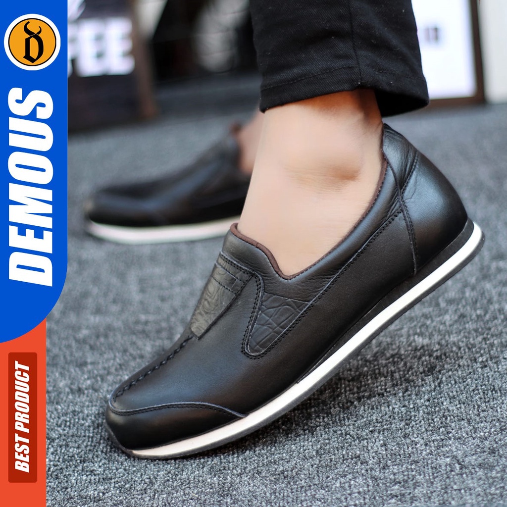 Sepatu Sneakers Pria Casual Kulit Asli DEMOUS KEFLA