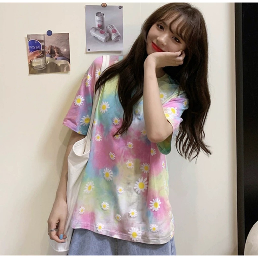 Oversize Crisantinum Tie Dye Daisy