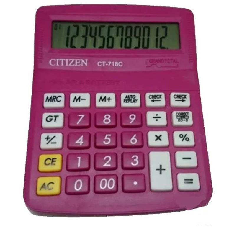 

New! kalkulator Citizen CT 718 Warna Kalkulator Meja Dagang ✓